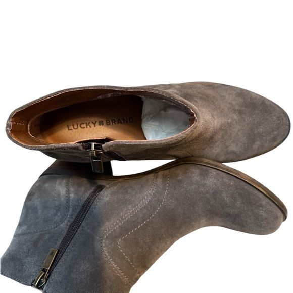 LUCKY BRAND 🌺 Leather Gray Ankle Boots 7.5 - Picture 5 of 7